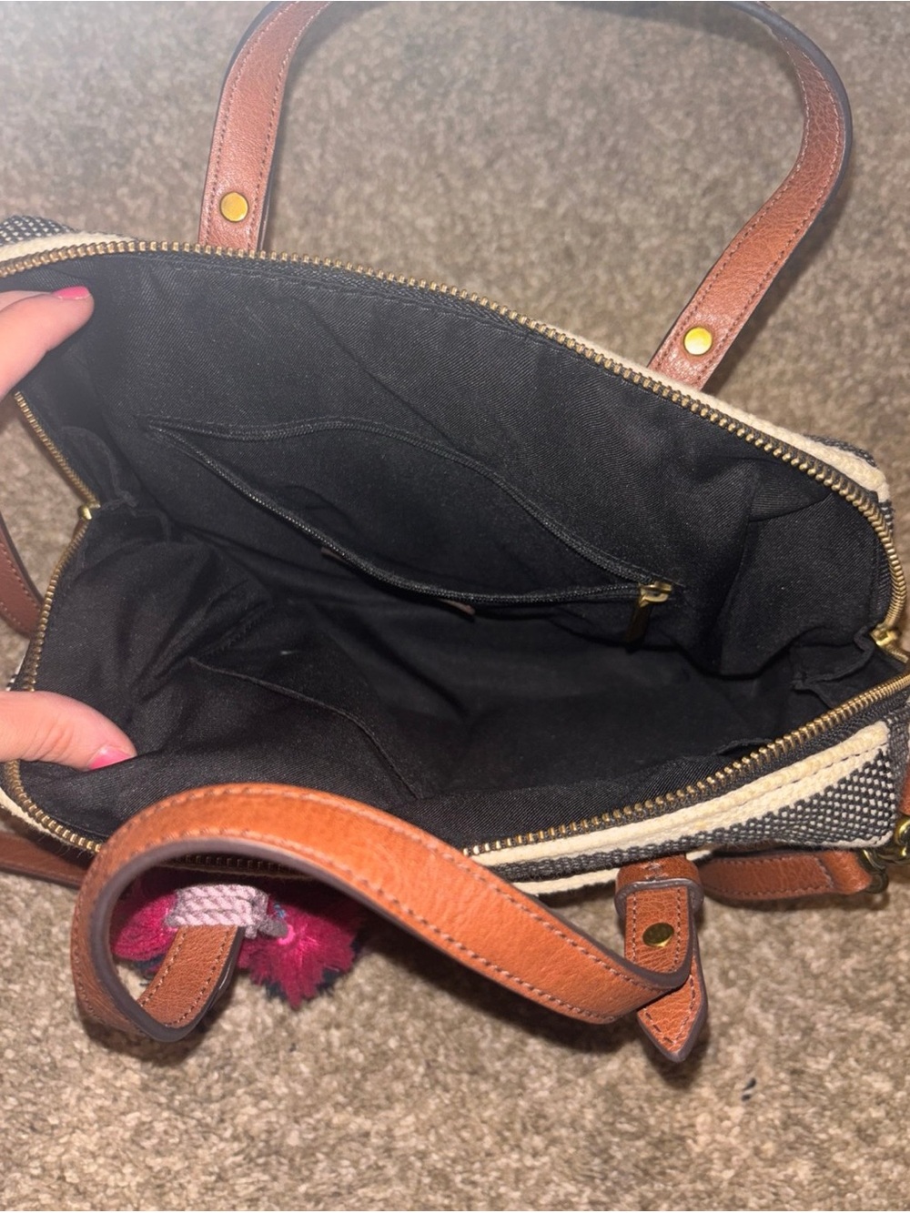 Fossil Striped Rachel Satchel - Picture 3 of 3